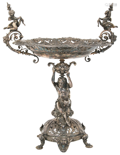 French Silver Plated Figural Centerpiece