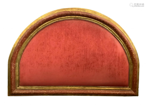 Head bed frame made of lacquered half-moon in shades of