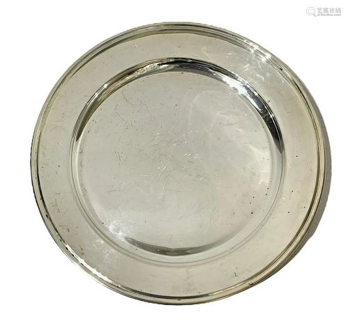 Silver Round tray 800, the twentieth century. Gr