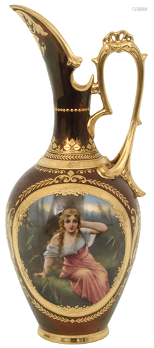 Royal Vienna Porcelain Portrait Ewer