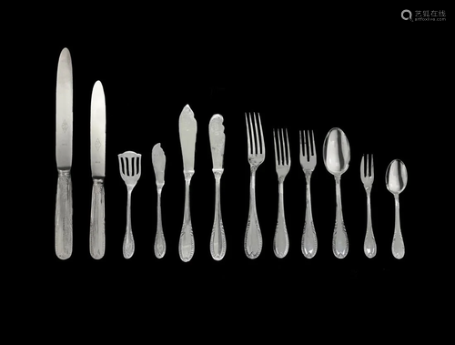 Silverware Ricci, Cutlery silver 800, hallmarked