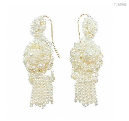 Victorian beaded earrings