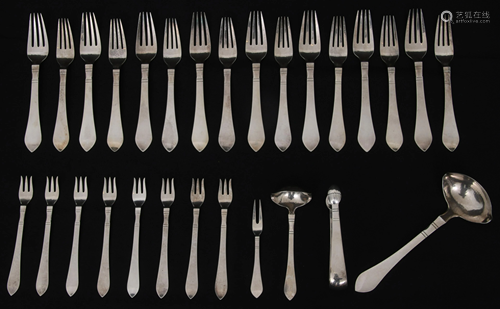 Georg Jensen Sterling Silver 71-Piece Flatware Set