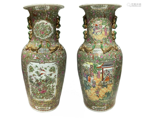 Pair of vases, China, late XIX- early XX centuries. H