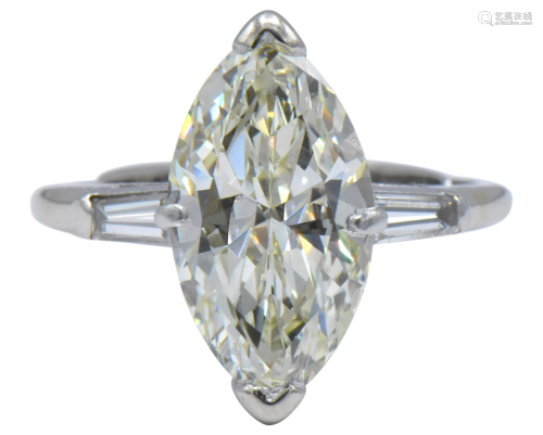 3.93 Carat Marquise Diamond Ring