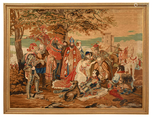 Needlepoint of a Post Battle Scene