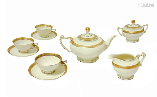 Tea set H & G Selb Bavaria Germany Heinrich, Ivory