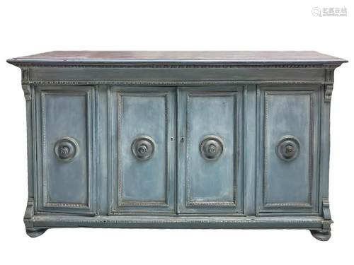 Servant lacquered shabby chic in blue Sicilian dust on