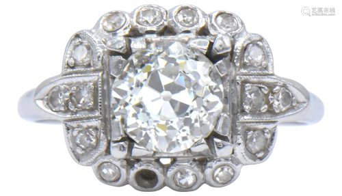 Platinum & 1.68 Carat Diamond Ring