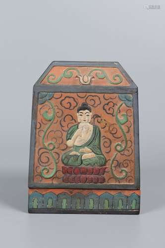 chinese polychromed box with lid