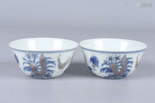 chinese chenghua porcelain chick pattern cup