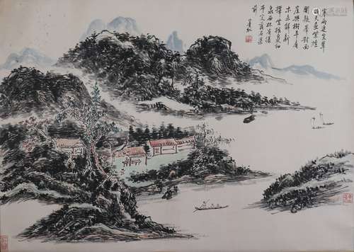 chinese huang binhong's landscape painting