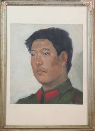 chinese wu zuoren's figure oil painting