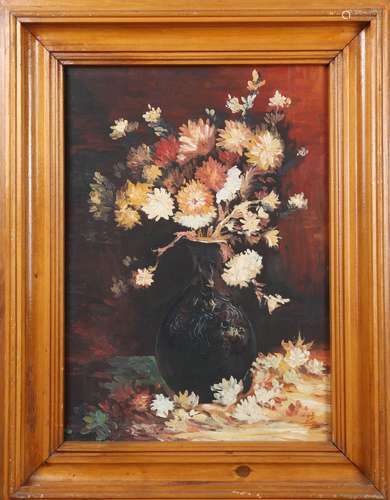 chinese tang yunyu's flower oil painting