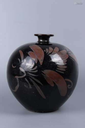 chinese rusty flower pattern vase