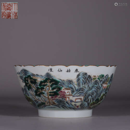 chinese famille rose porcelain bowl