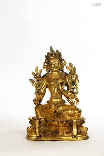 chinese gilt bronze tara