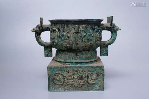 chinese bronze gui vessel