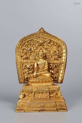 chinese gilt bronze buddha statue