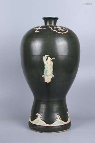 chinese green glazed porcelain meiping