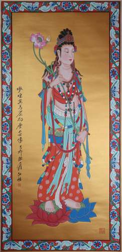 chinese painting of buddha