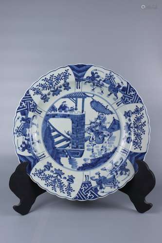 chinese blue and white porcelain dish