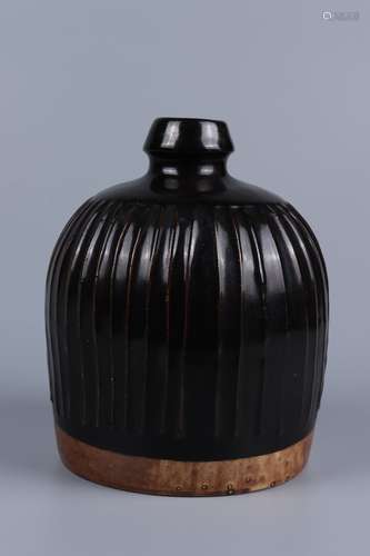 chinese black glazed porcelain vase