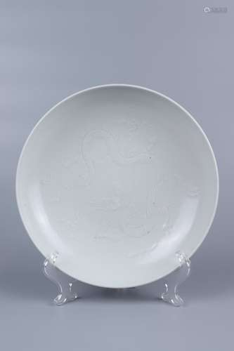 chinese tianbai glazed porcelain dish