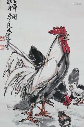 chinese huang zhou's chicken painting