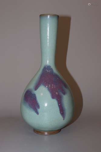 chinese jun kiln porcelain bottle vase