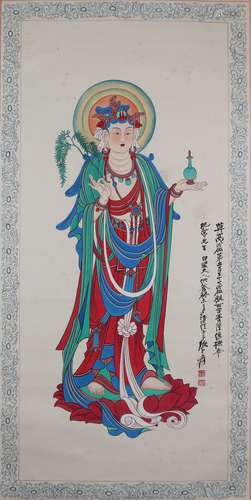 chinese zhang daqian's buddha painting