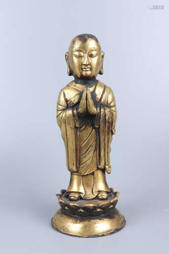 chinese gilt bronze figure