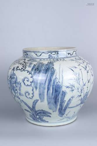 chinese blue and white porcelain pot