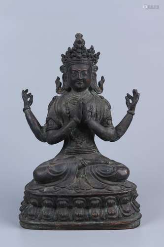 chinese bronze statue of buddha