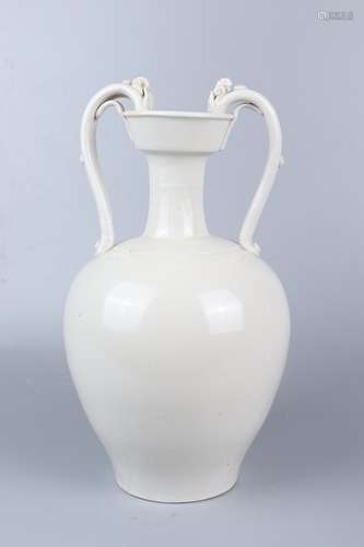 chinese ding kiln porcelain two-handled vase