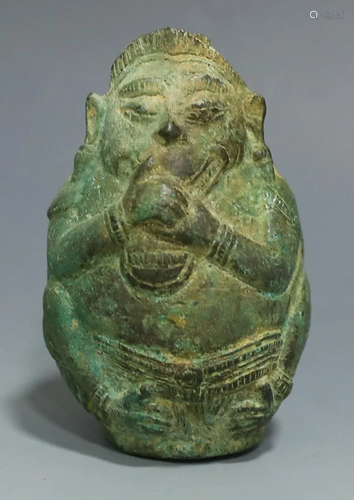 A Bronze figure statue bottle Han