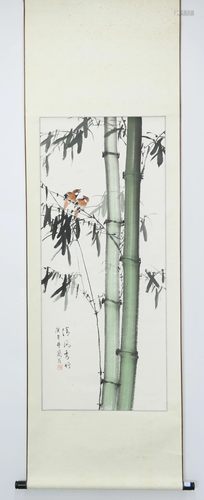 Chinese Banboom scroll painting