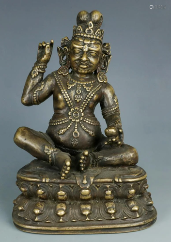 A Tibenten bronze figure statue