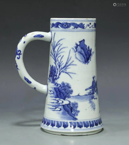 Blue and white Chinese porcelain water pot