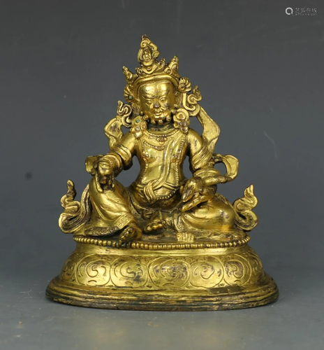 Tibeten Gilt-bronze figure statue