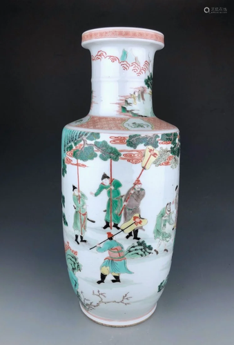 Famille verte large vase