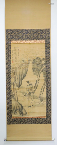 Chinese figure scroll painting