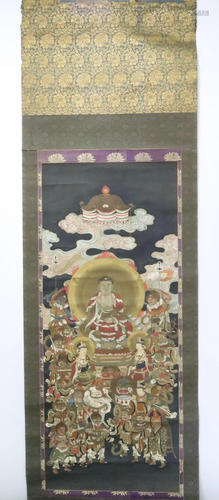 Buddist scroll painting