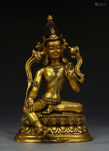 GILT BRONZE TARA BUDDHA PENDANT