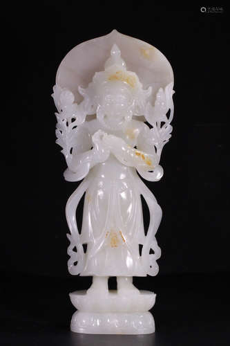 HETIAN JADE GUANYIN BUDDHA STATUE