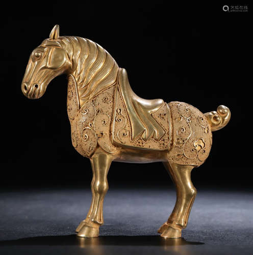 GILT SILVER HORSE PENDANT