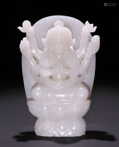 HETIAN JADE GUANYIN BUDDHA STATUE