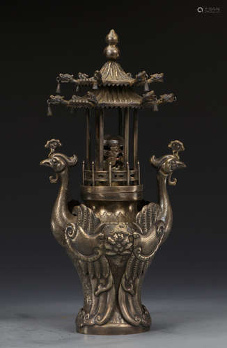 SILVER CENSER SHAPED WITH PHOENIX