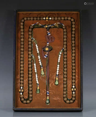 CHENXIANG WOOD STRING NECKLACE WITH 108 BEADS