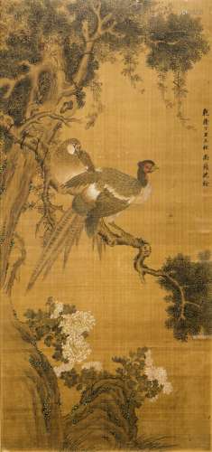 CHEN QUAN (1682-1760), CHINESE PAINTING FLOWER & BIRD